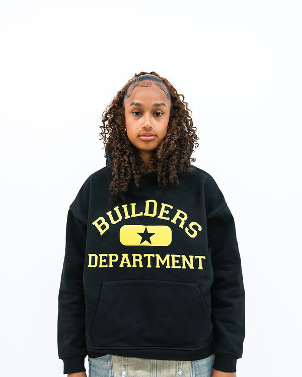 Builders Department Hoodie Black