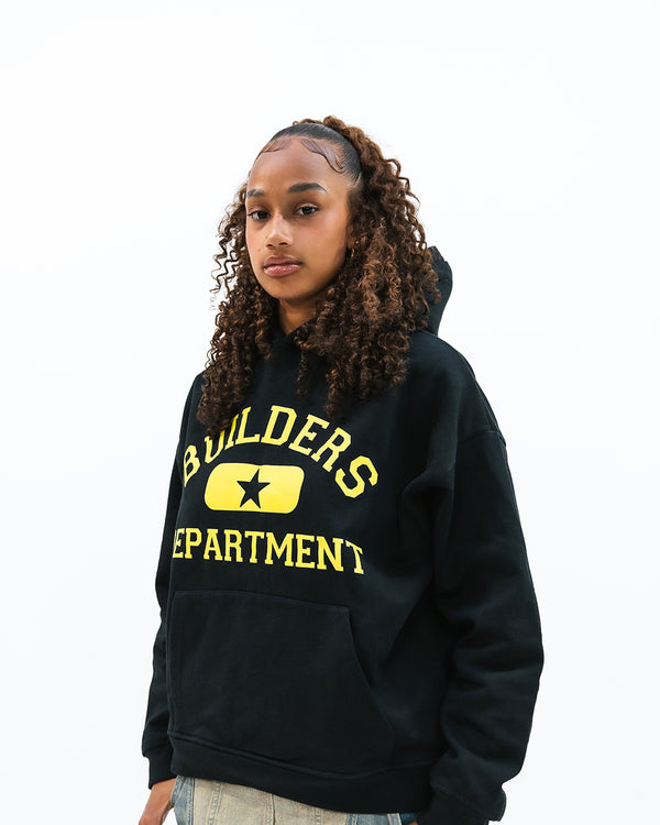 Builders Department Hoodie Black